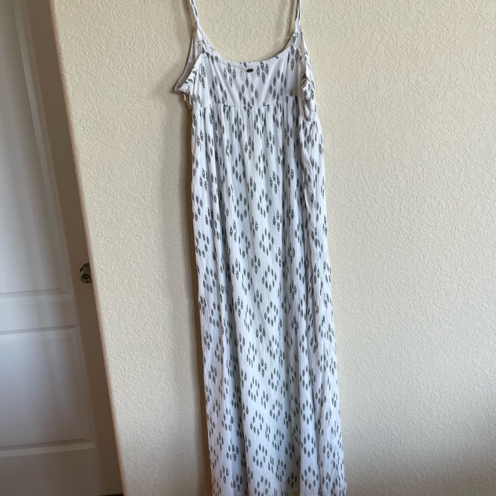 O'Neill Lagoon Grey and Yellow Print Maxi‎ Dress Size 5 - Picture 6 of 11
